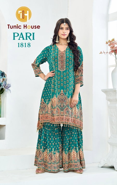 Pari By Tunic House Natural Crepe Online Kurti With Bottom Dupatta Wholesale